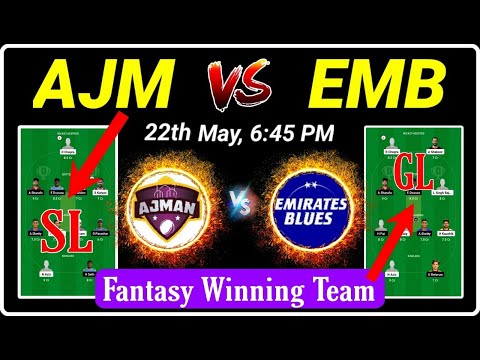 AJM VS EMB Dream11 Team, AJM VS EMB Dream11 Prediction, AJM VS EMB Dream11 Emirates D10 Match Today