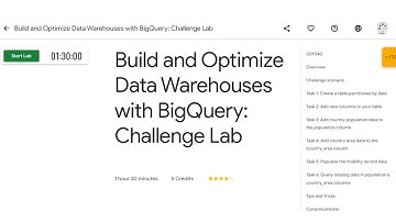 Build and Optimize Data Warehouses with BigQuery: Challenge Lab