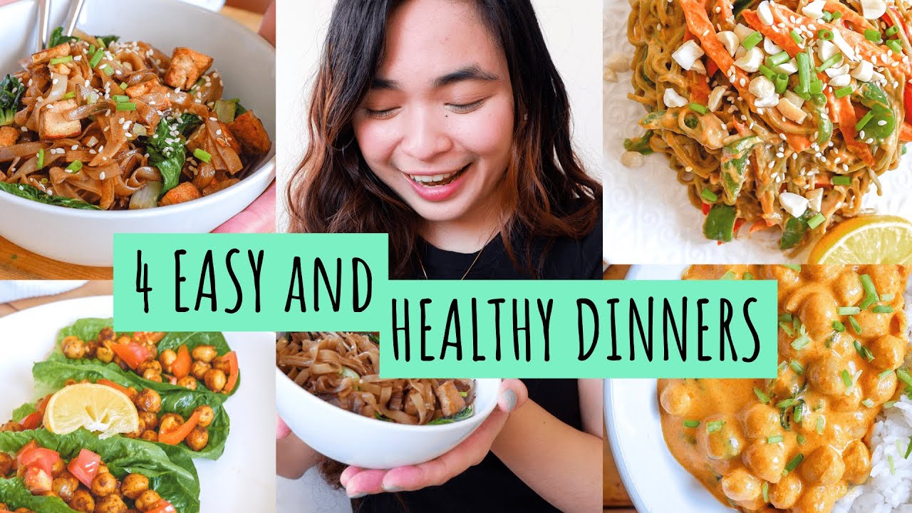 4 EASY and HEALTHY DINNER RECIPES | Quick + Cheap Dinner Ideas - The