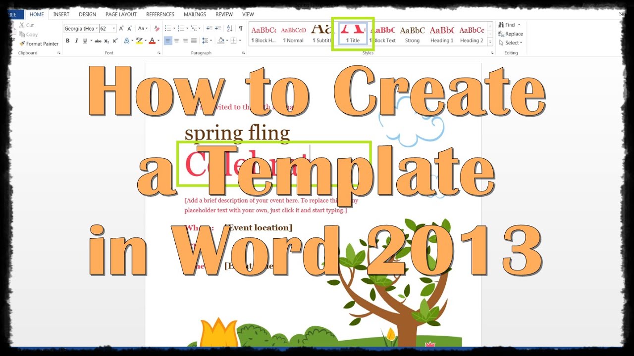 how-to-create-a-template-in-word-2013-youtube