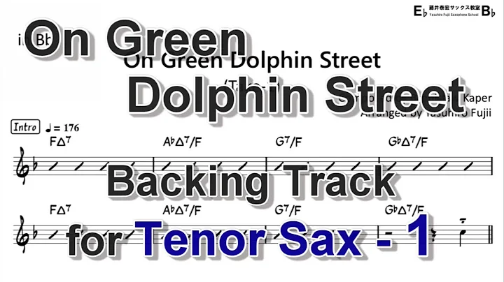 On Green Dolphin Street - Backing Track with Sheet Music for Tenor Sax (Take-1, Revised)