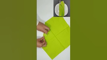 HOW TO FOLD A PAPER NAPKIN WITH A LEAF - LOFT #shorts #diy #origami