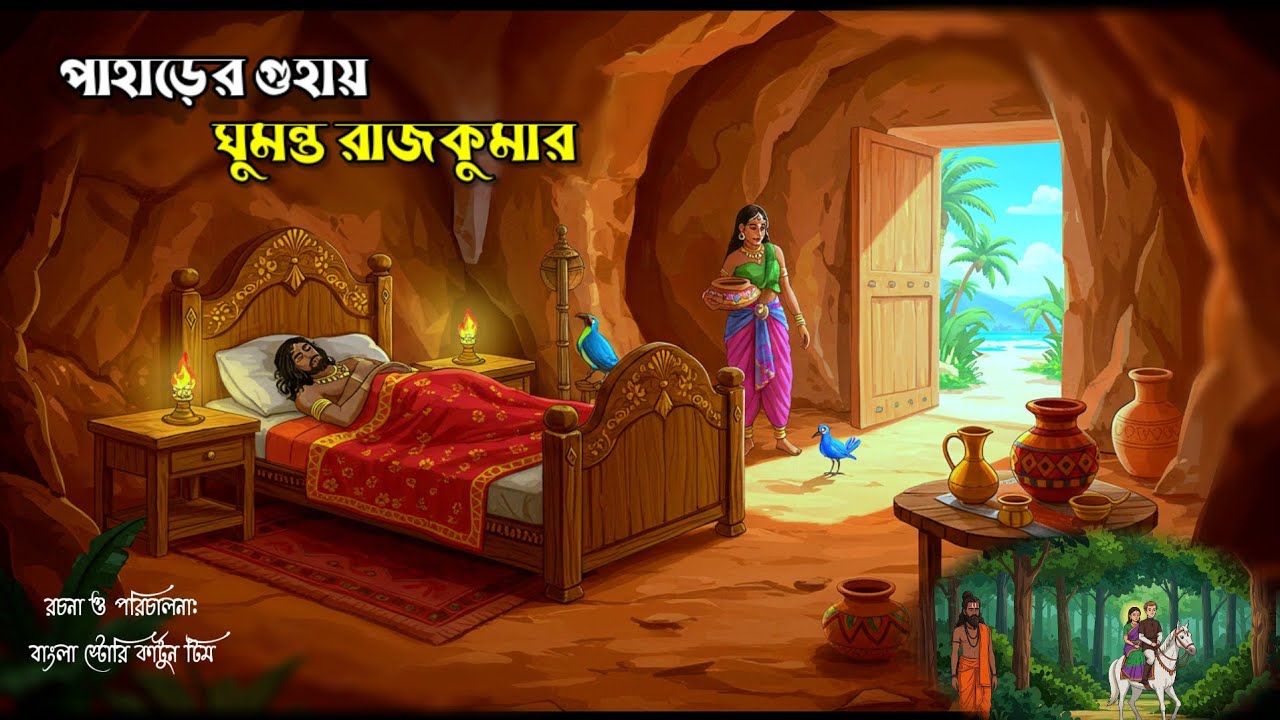 পাহাড়ের গুহায় ঘুমন্ত রাজকুমার | দুঃখিনী কন্যা ও শুখপাখি পর্ব -২ | বাংলা রূপকথার গল্প