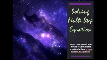 Solving Multi step Equations (Video 2 out of 5)