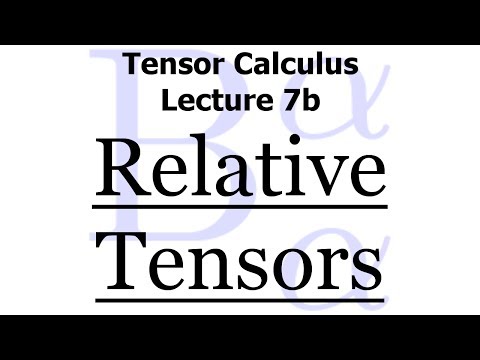 Tensor Calculus Lecture