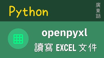 Python 初級：openpyxl - Python 讀寫 MS Excel 文件 |教學|廣東話