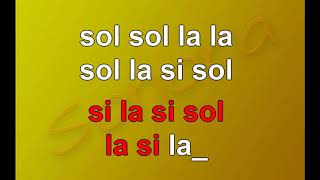 Video thumbnail of "si la sol - karaoke notazionale"
