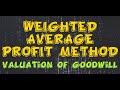 Weighted average profit Method - valuation of goodwill - Video 👉 20