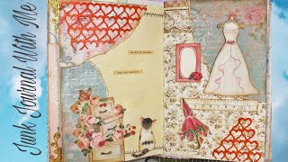 Junk Journal With Me!!▶️  Ep.20 | Colorful and Cute¡¡ ☺💕  - | Page LAYOUT Tutorial