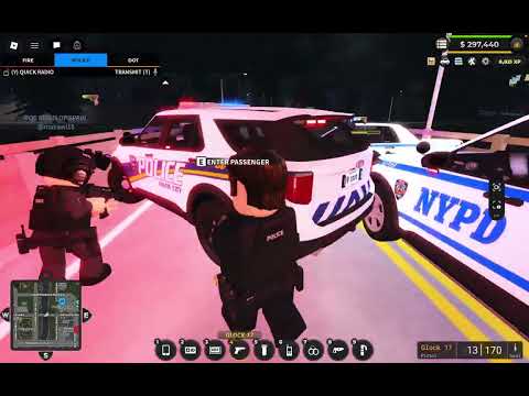 Roblox - SHOOTOUT erupts during NYPD patrol in ERLC!