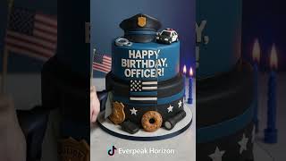 Epic Police Officer Birthday Cake! 🚓💙 A Heroic Sweet Surprise!