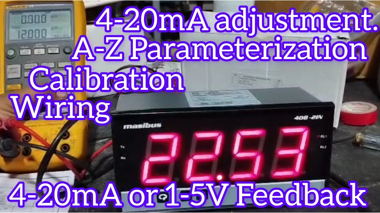 Masibus 408 2IN Controller (A - Z) with 4-20mA settings and calibration.