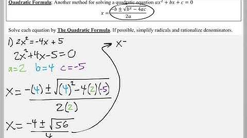 Math 119 : 9.3 #1 (Intermediate Algebra Tutorial : The Quadratic Formula)
