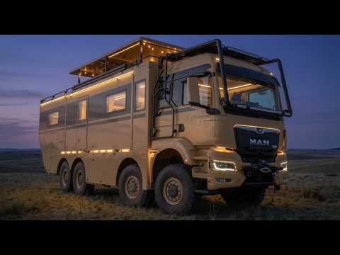 This MAN 8×8 Motorhome Has a ROOFTOP TERRACE — And It Changes Everything