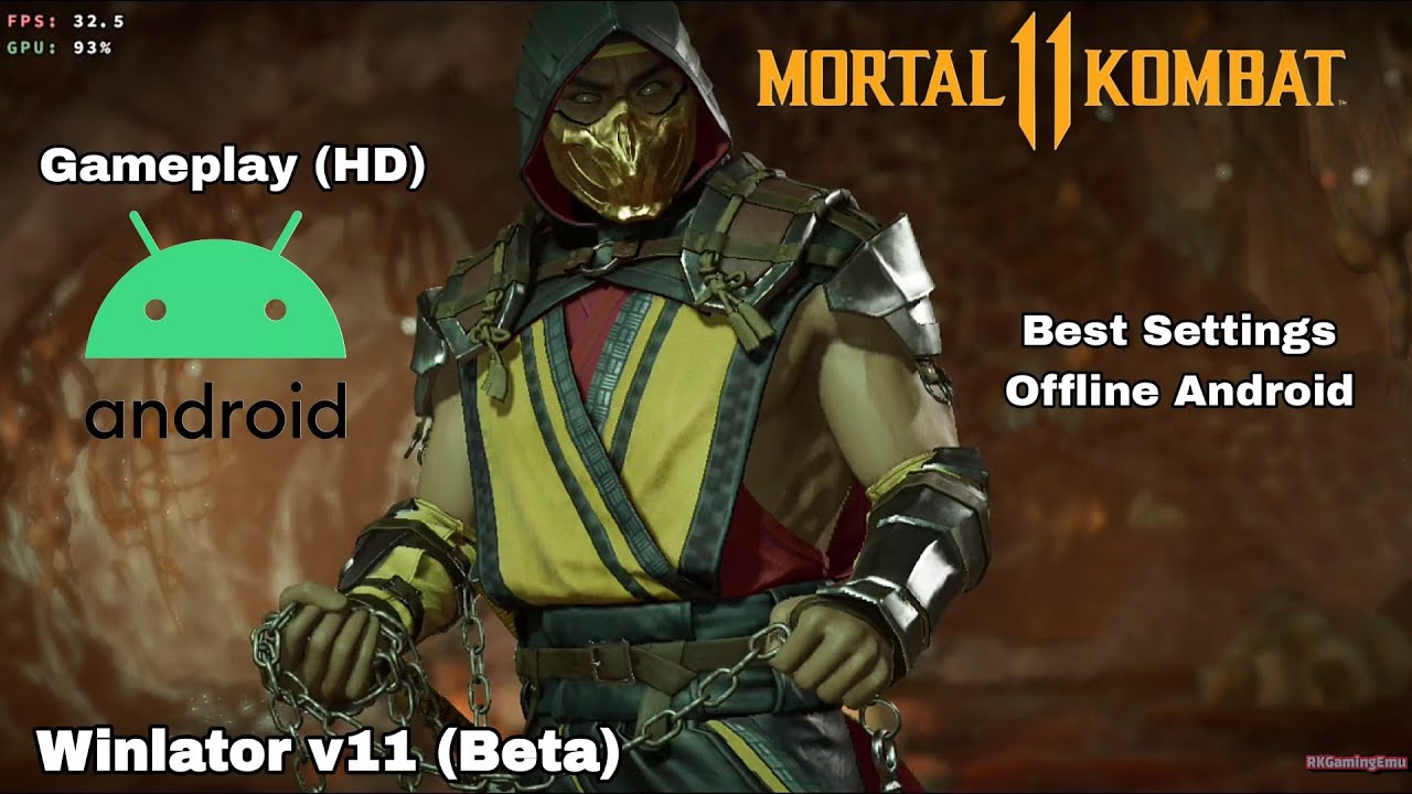 Mortal Kombat 11 Gameplay On Android | Winlator v11 (Beta) | Snapdragon ...