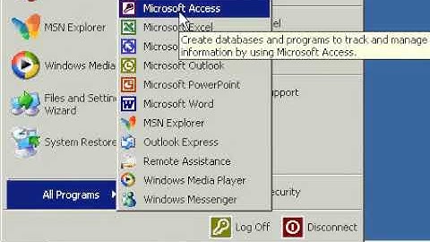 Microsoft Access 101 (for Access 2003) Lesson 04. Getting Started