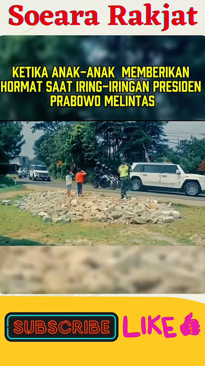 Beri Hormat Saat Iring-iringan Presiden Melintas, Dua Anak Ini Diperlakukan Begini? #short #prabowo