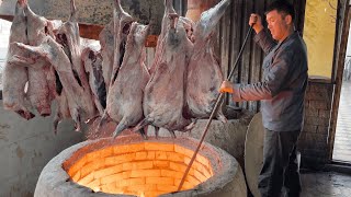 400 kg lamb meat per day | The most delicious tandoori meat | Street food in Uzbekistan