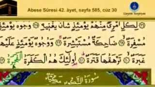 Kur'an ı Kerim Abese suresi ve meali Ishak Danış