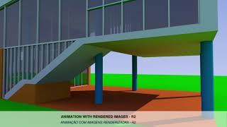 FreeCAD Movie Workbench. Animation tutorial video - Artigas House, 1949.