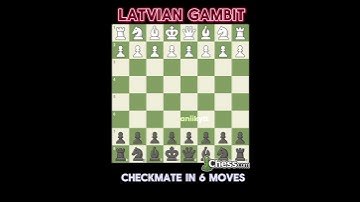 Latvian Gambit | checkmate in 6 moves #chess #chesscom #learnchesstrapin30seconds #montagem #shorts
