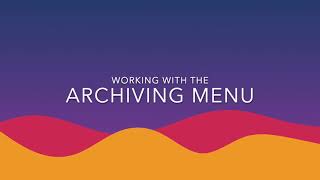 🇬🇧 AUDIT - Working in the Archived Audit Menu