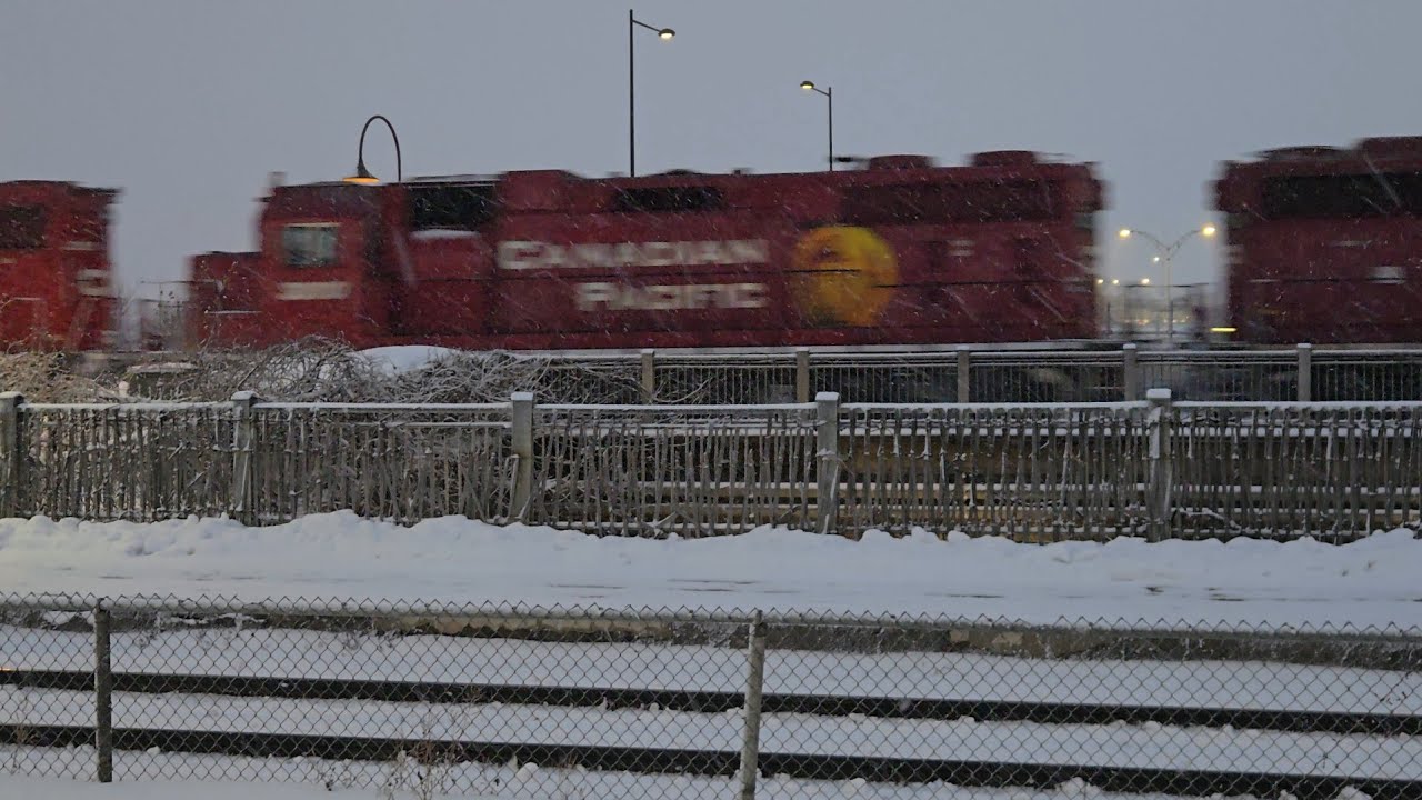 WINTER TRAINS Three Geeps Handle Short Tanker Local at Dorval 
