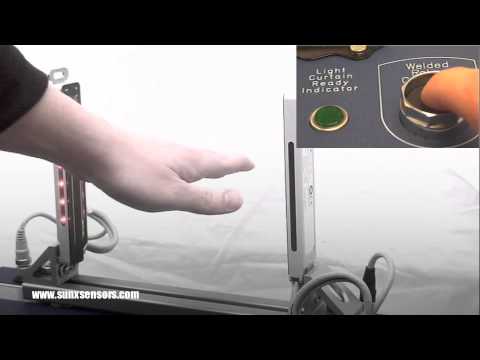 Sunx SF4C Safety Light Curtain Welded Relay - YouTube