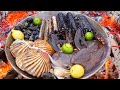 Amazing SEAFOOD PAELLA - Catch and Cook on the Beach with Friends
