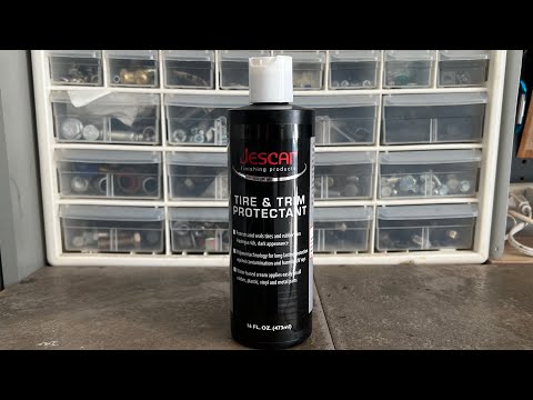 Applying Jescar Tire & Trim Protectant To Tires