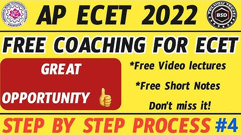 #4 Ap Ecet 2022 | Free online course for Diploma students | Great opportunity | bsd telugu tech