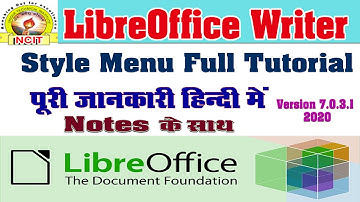 LibreOffice Writer Style Menu Tutorial in Hindi | Style Menu in LibreOffice Writer | Style Menu |