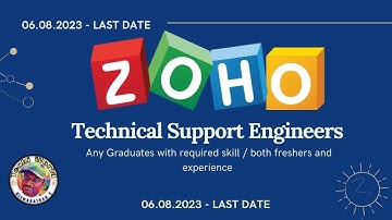 ZOHO Recruitment | Technical Support Engineering | How to Apply? | தமிழ்