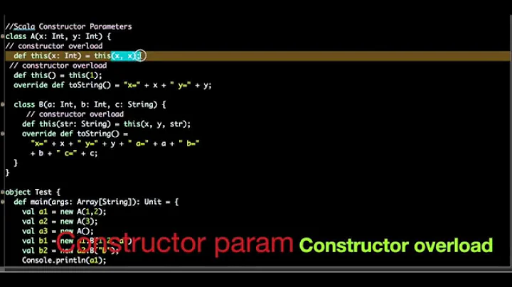 scala constructor parameter,overload example