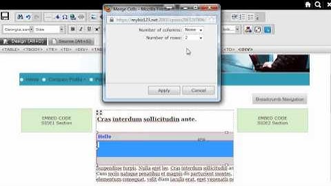 365ezone - Creating Tables in Rvsitebuilder 5