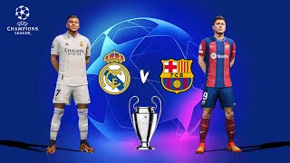 Real Madrid vs Barcelona - UEFA Champions League 23/24 - [ Ft.Mbappé ,Bellingham ,Lewandowski ]