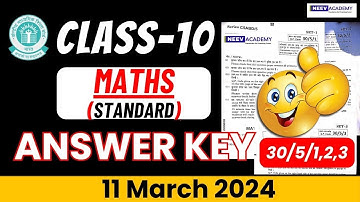 Class 10 Maths Paper Analysis 11 Mar 2024 | CBSE | Class 10 MATHS (Standard) 30/5/1 30/5/2 30/5/3