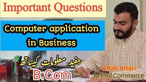 important questions of computer | computer applications in business | computer b.com