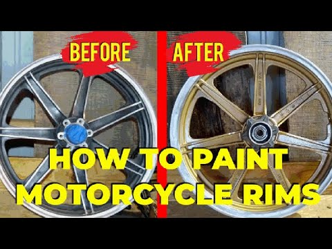 painting motorcycle rims black