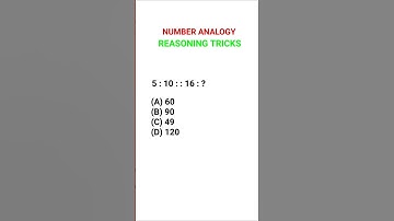 Number Analogy | Reasoning Short Trick | Reasoning #shorts #shortsfeed #viralshorts