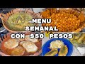 MENU SEMANAL CON $50 PESOS/FABI Y SUS RECETAS