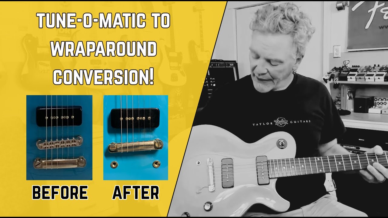 Tune-O-Matic To Wraparound Guitar Bridge Conversion!