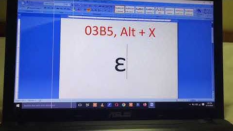 How to Type Epsilon symbol in Microsoft word