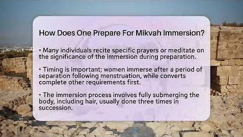 How Does One Prepare For Mikvah Immersion? - Jewish Teachings For All