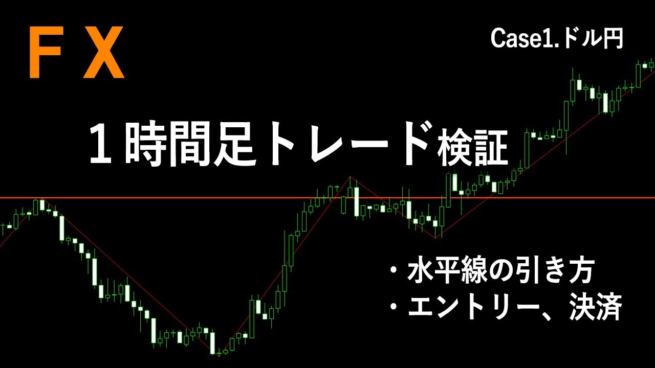 Fx １時間足トレードの検証 Case1 ドル円21 1 4月 ダウ理論 水平線 Youtube