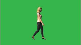 free green screen effects - people - woman running 3 - free use