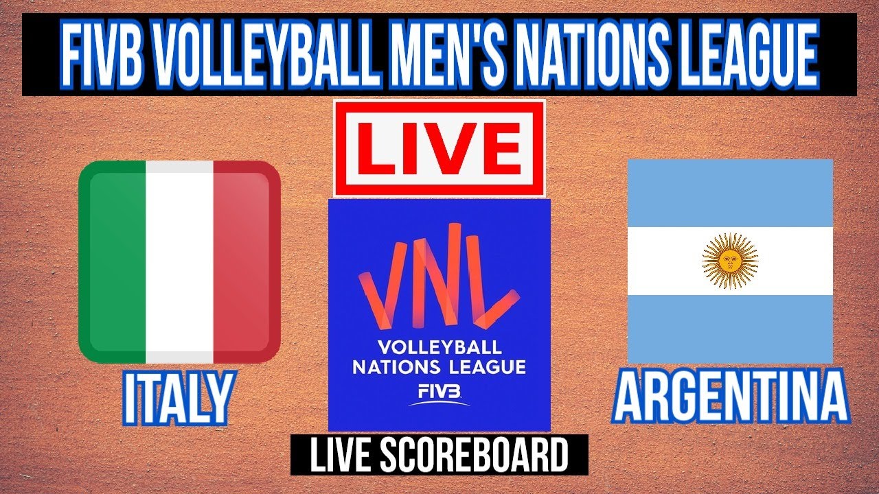 Live Italy Vs Argentina FIVB Volleyball Mens Nations League Live Scoreboard