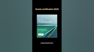 Race to Certificate 2025 | Oracle Free Certification 🎓