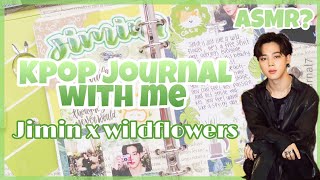 🌼 Kpop journal with me #36 // music + 'ASMR' - no talking // Jimin (BTS) x Wildflower 🌼