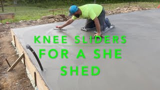 How to use knee sliders to finish concrete floors